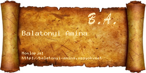 Balatonyi Amina névjegykártya